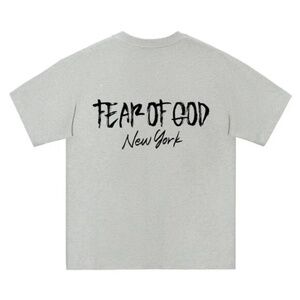 Fear of God Essentials Light Gray Short Sleeve T-Shirt